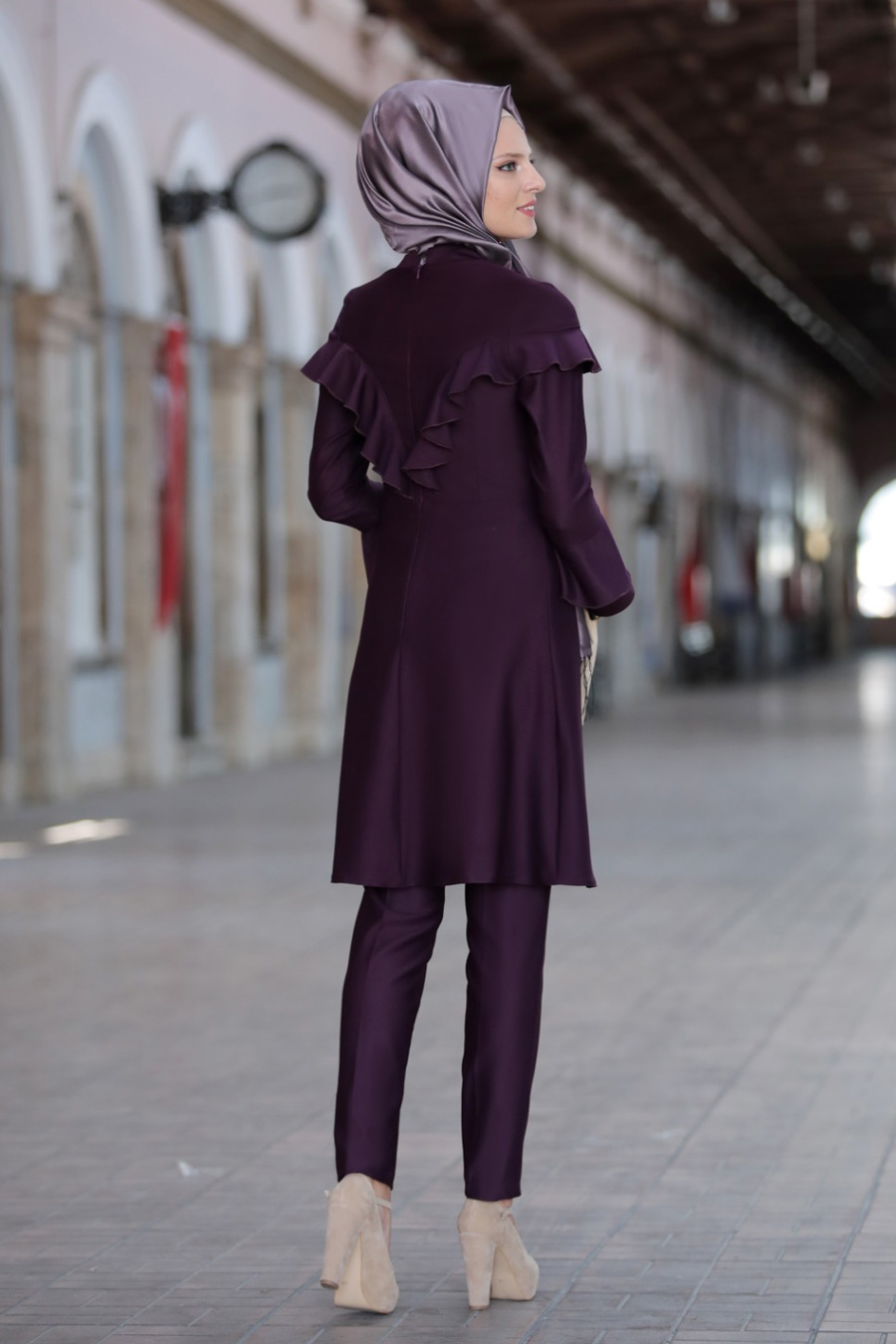 Plum Tunic And Pant Suit