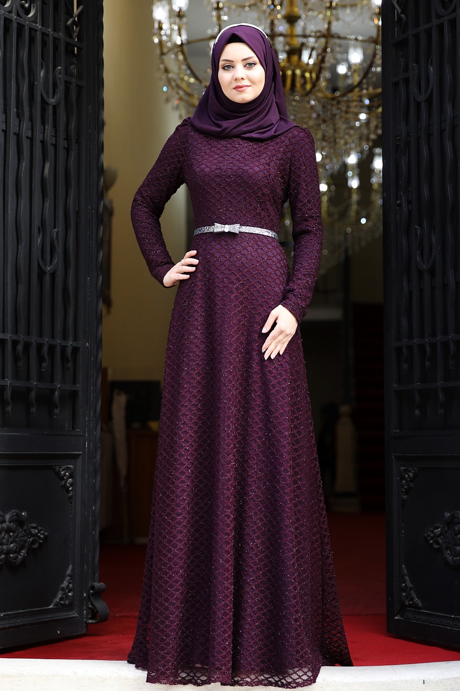 Purple  Evening Dress