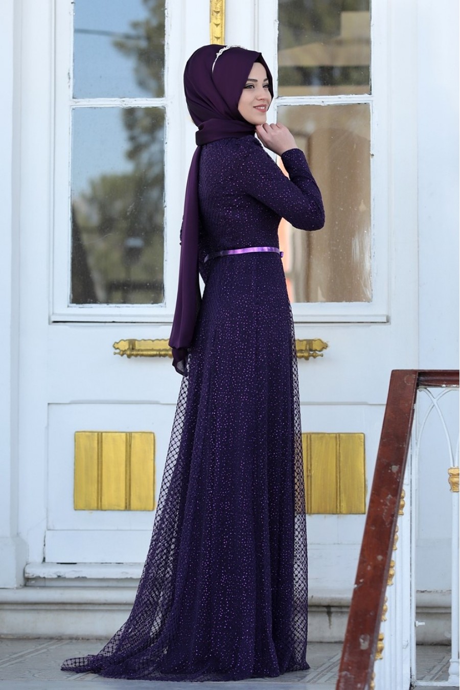 PURPLE EVENING DRESS