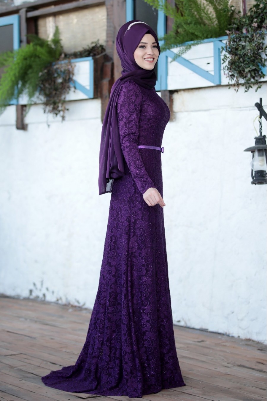 PURPLE EVENING DRESS