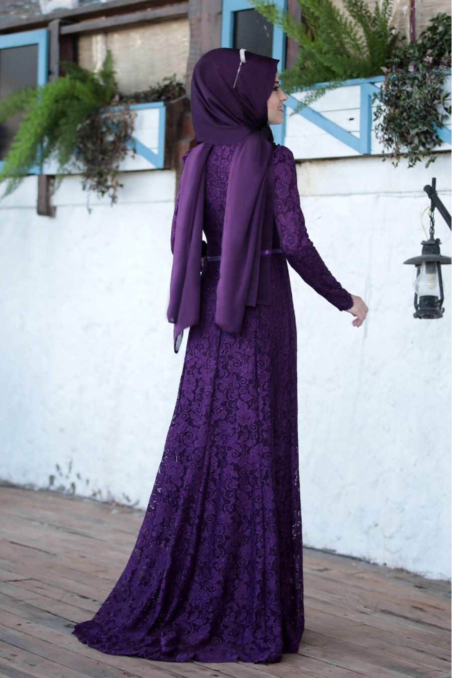 PURPLE EVENING DRESS