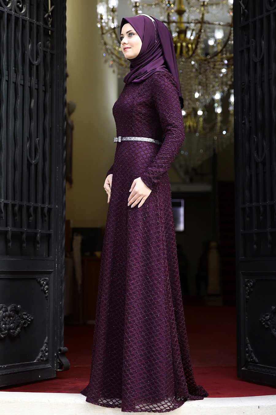 Purple  Evening Dress