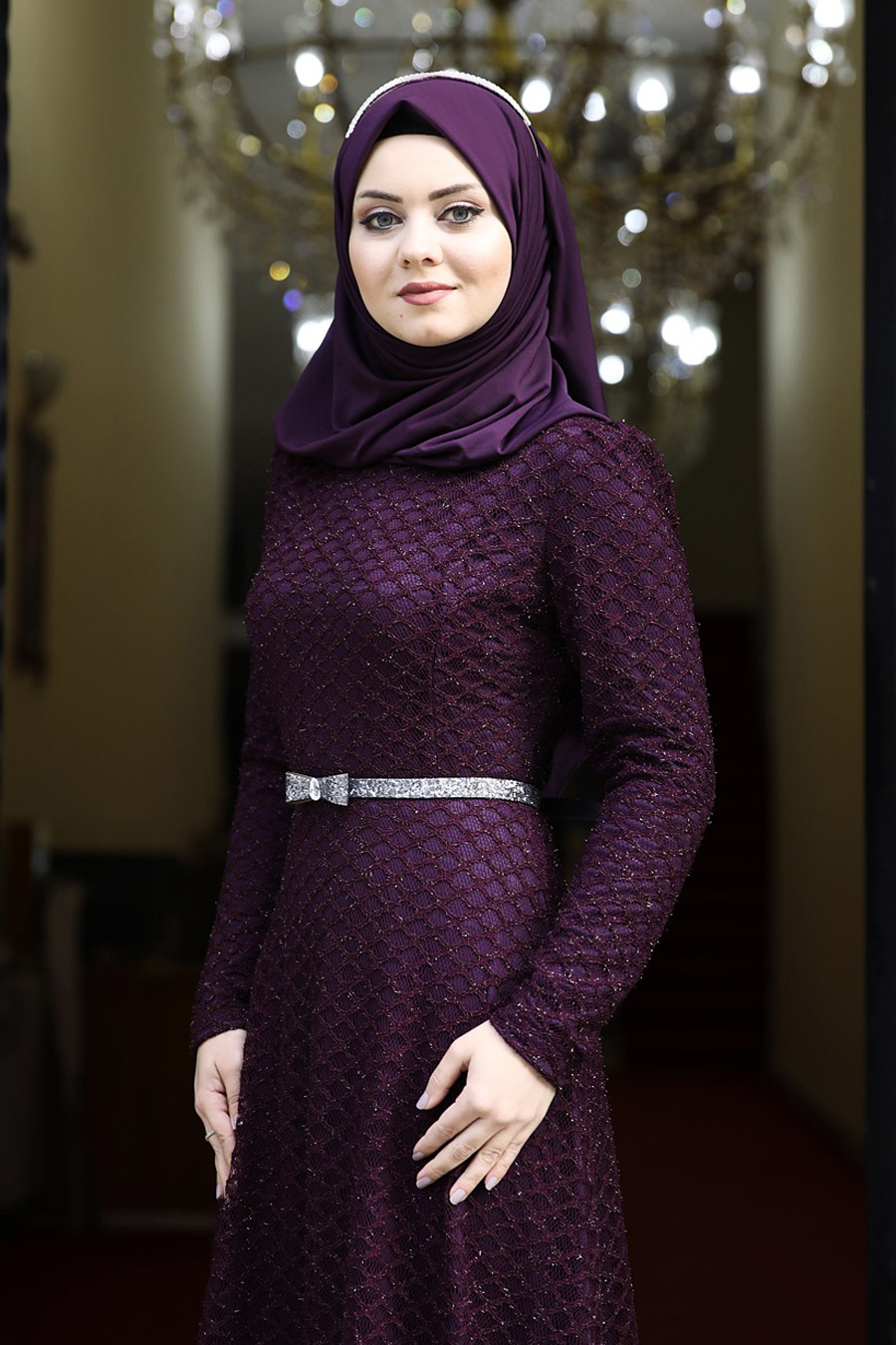 Purple  Evening Dress