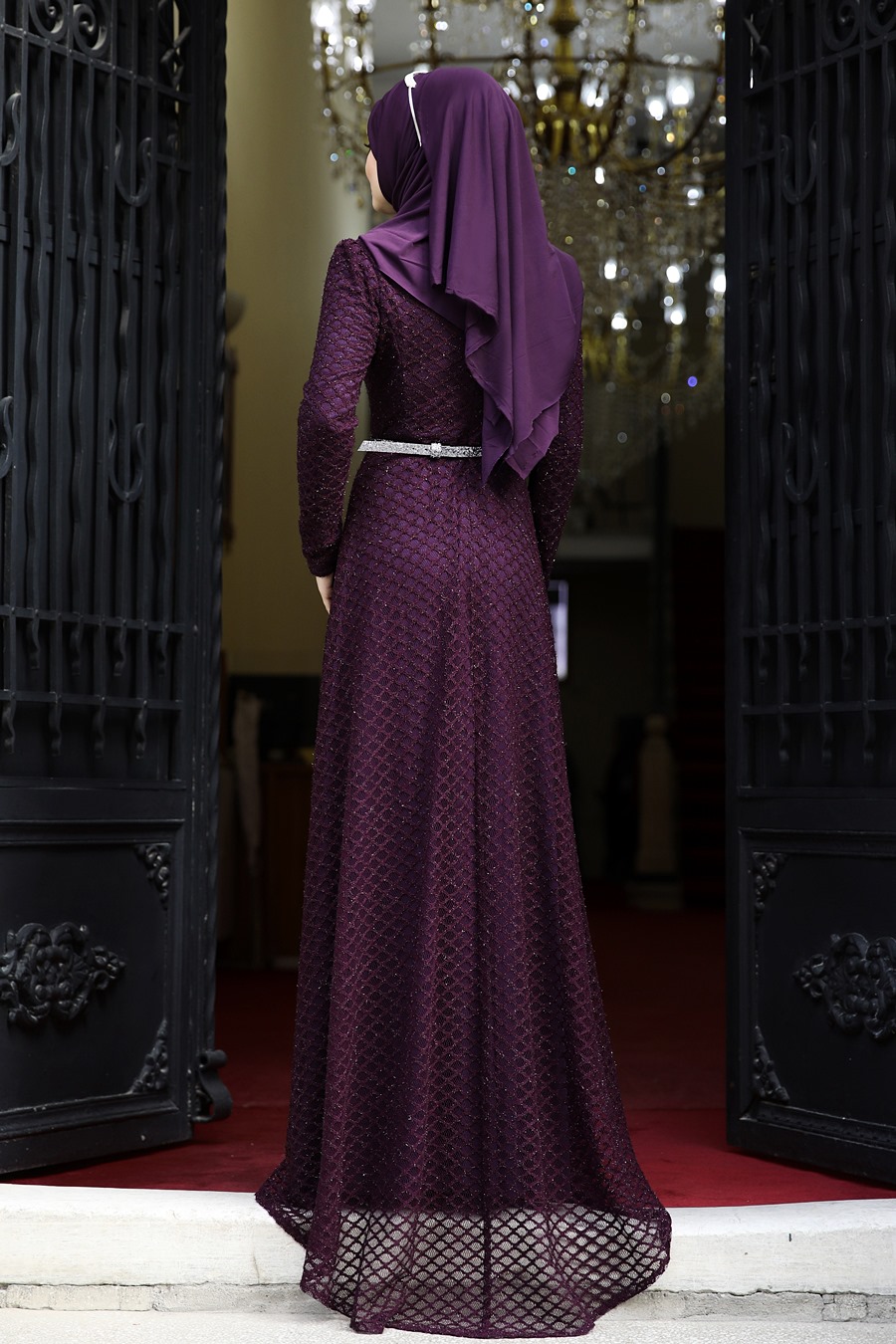 Purple  Evening Dress