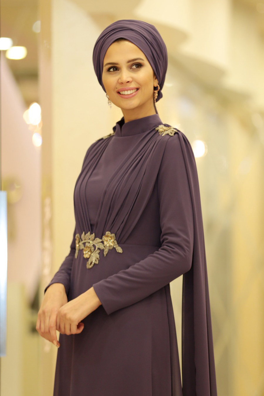 PURPLE EVENING DRESS