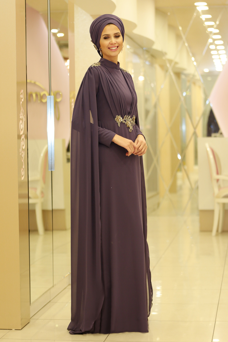 PURPLE EVENING DRESS