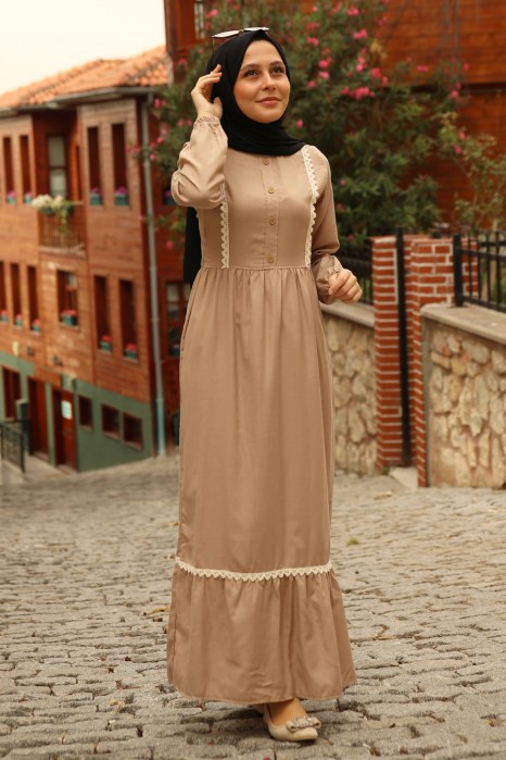 DRESS - BEIGE COLOR 