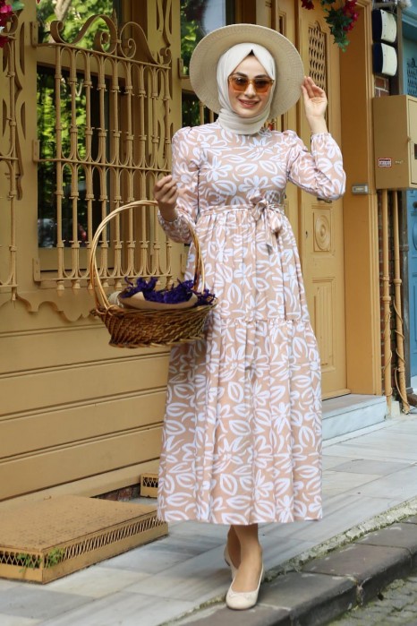 BEIGE COLOR DRESS