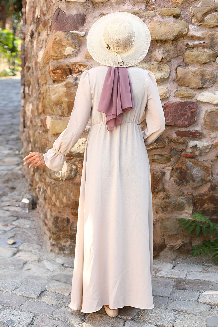 BEIGE COLOR DRESS