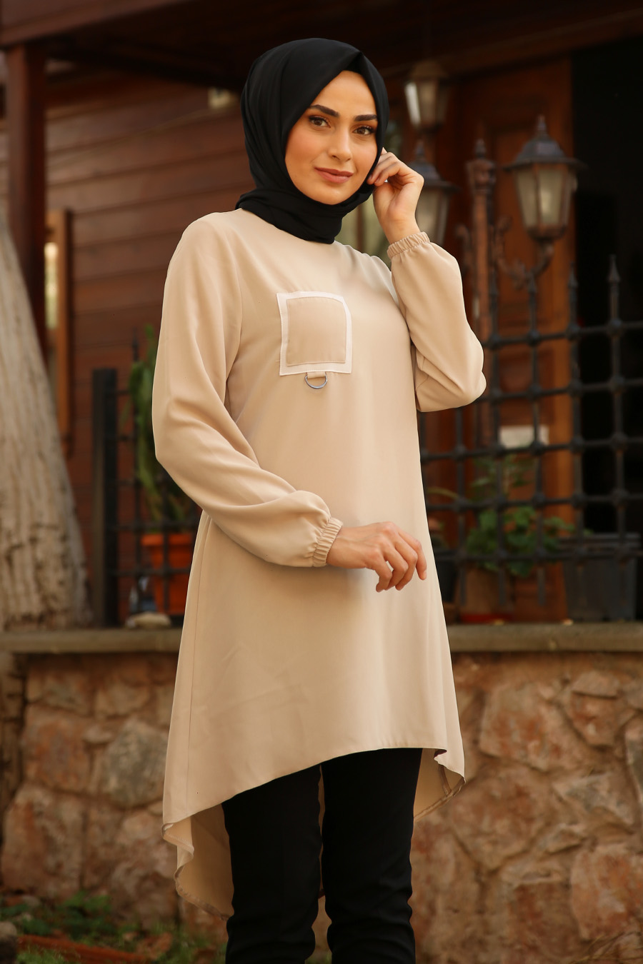 TUNIC - BEIGE COLOR   TUNIC - BEIGE COLOR