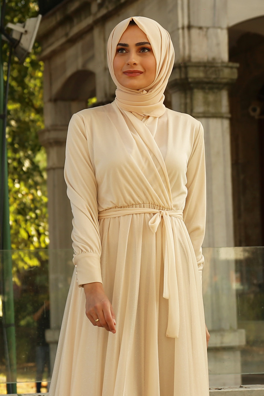 EVENING DRESS - BEIGE 