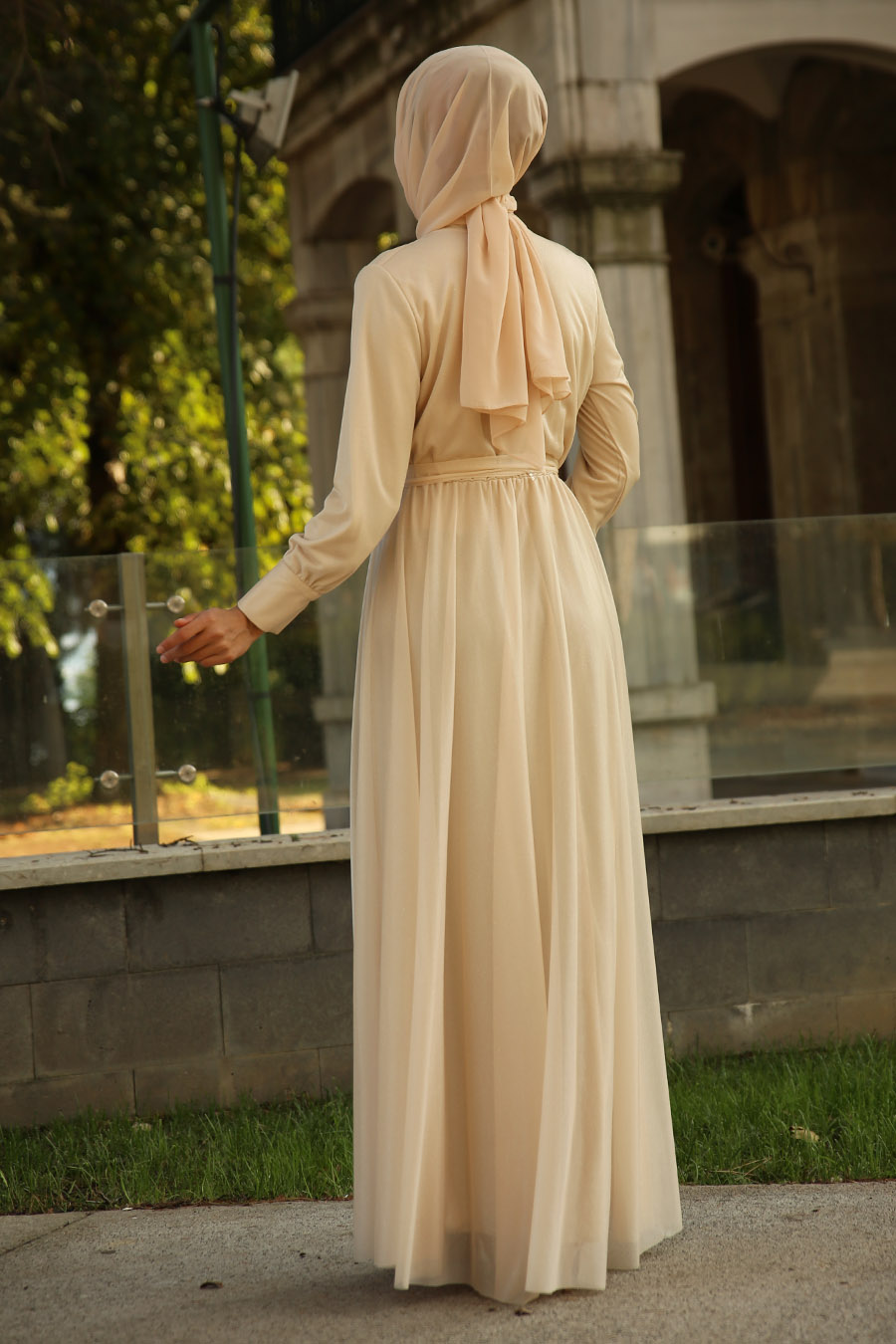 EVENING DRESS - BEIGE 