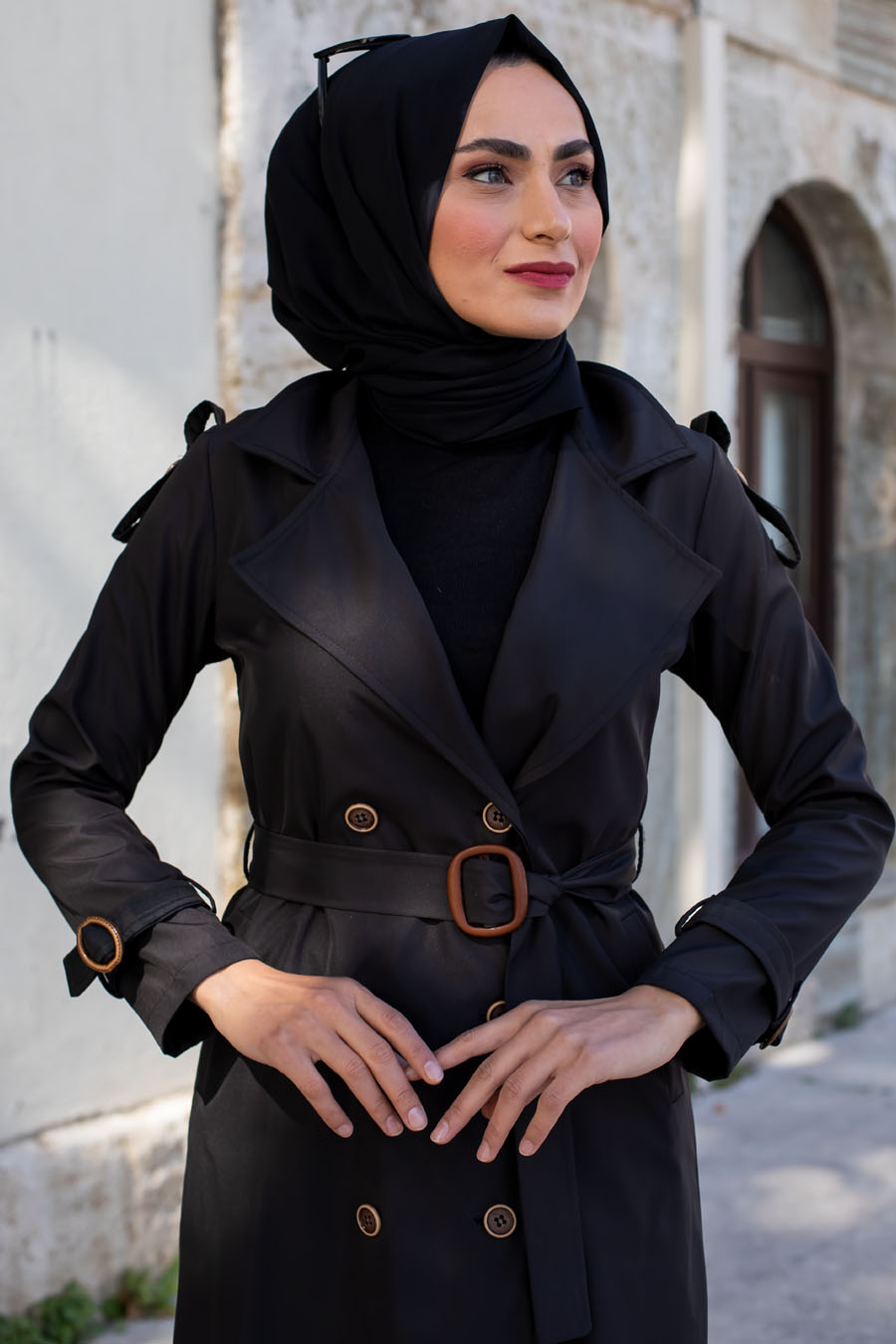 TRENCH COAT - BLACK  TRENCH COAT - BLACK