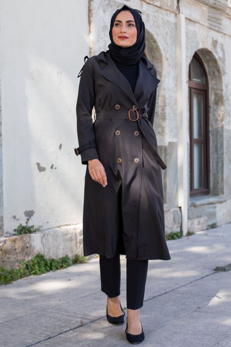 TRENCH COAT - BLACK 