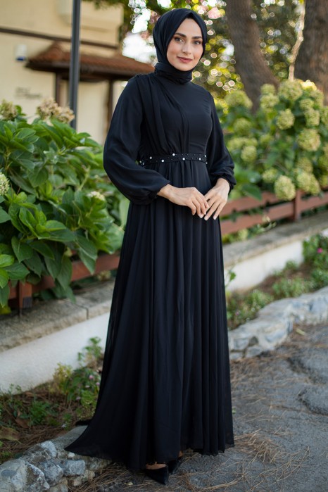 BLACK EVENING DRESS 