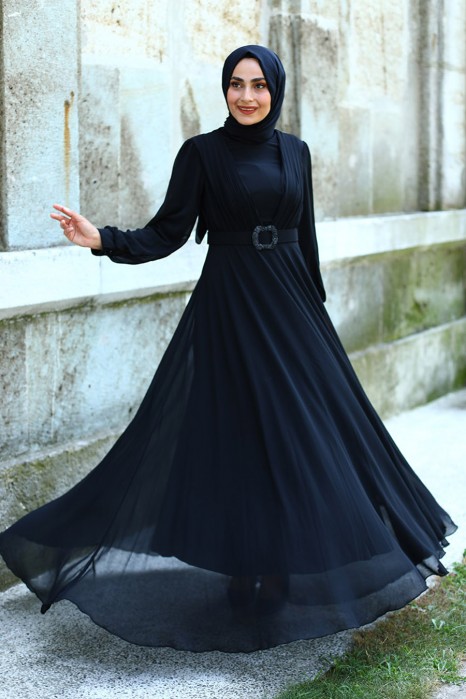 BLACK EVENING DRESS  