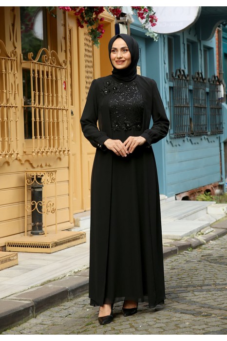 EVENING DRESS - BLACK