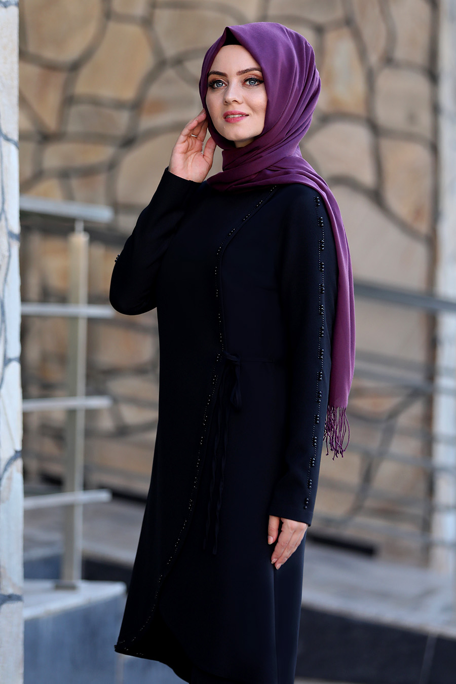 BLACK TUNIC AND PANT SUIT 