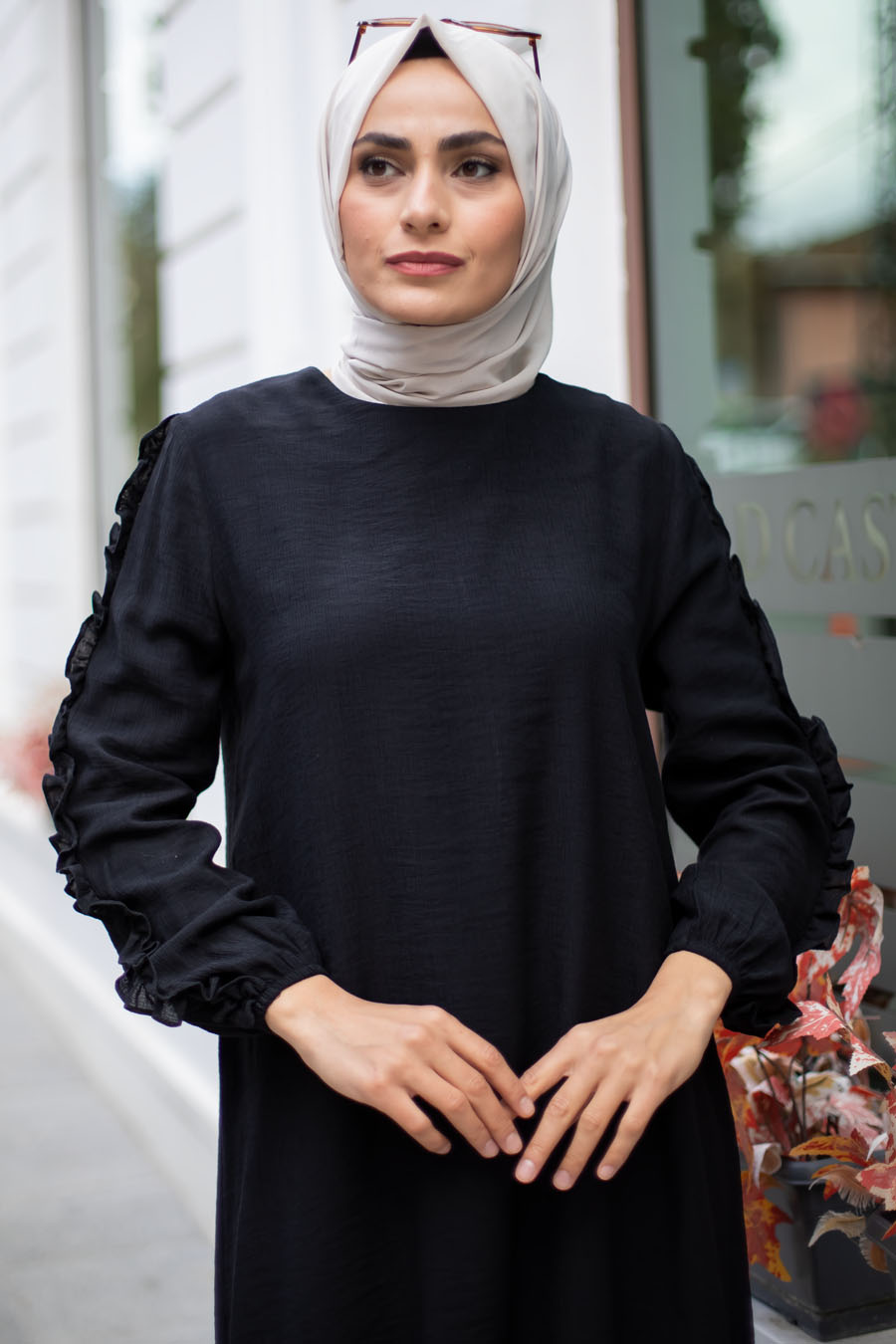 BLACK TUNIC AND PANT SUIT 