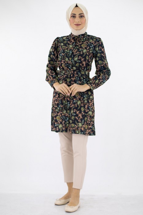 BLACK TUNIC AND PANT SUIT  