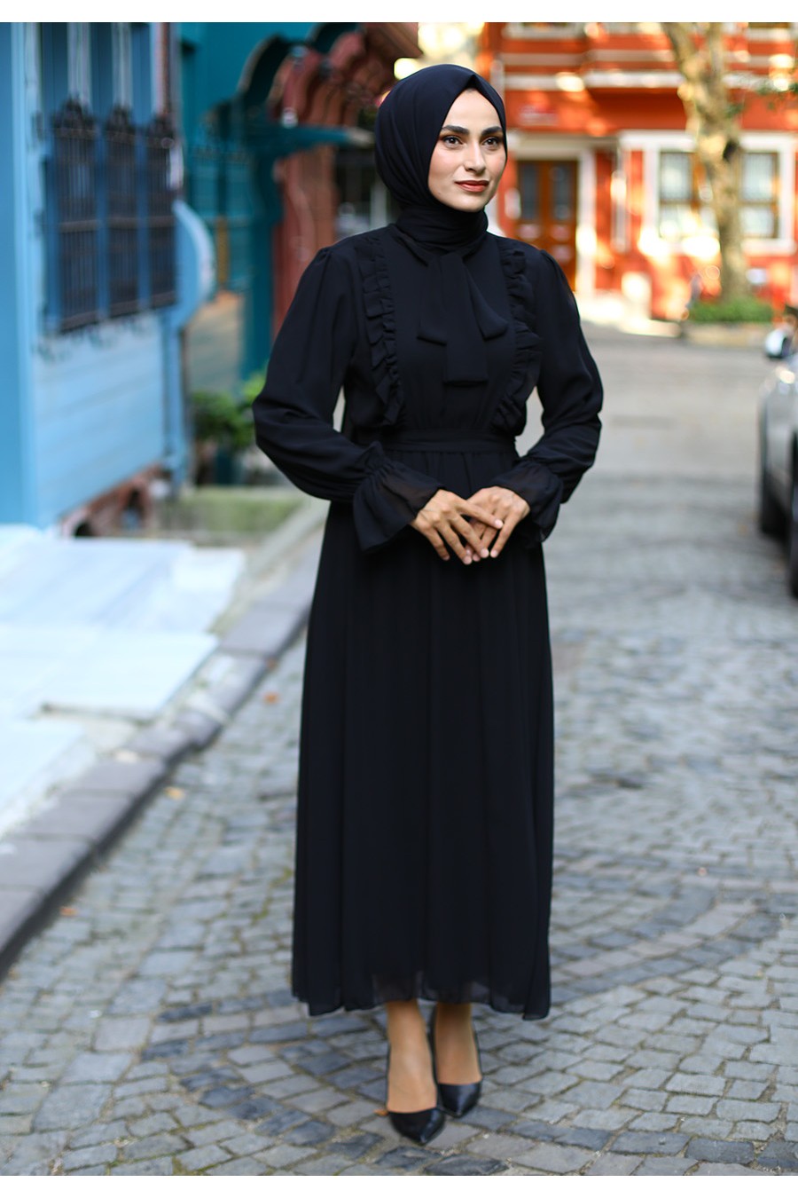 BLACK EVENING DRESS 