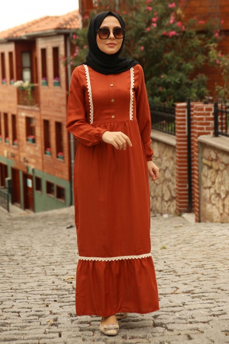 DRESS - BRICK COLOR 