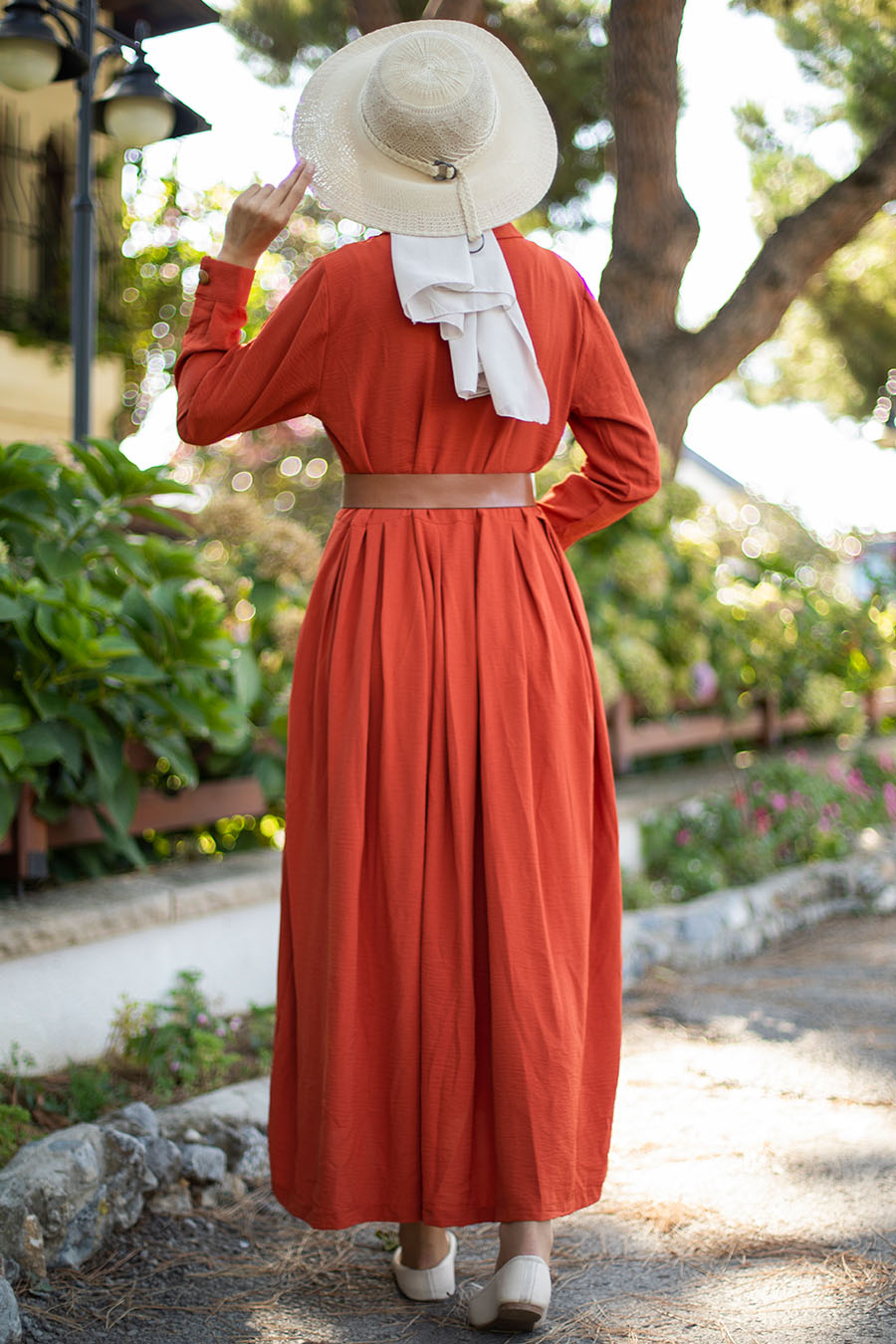 BRİCK COLOR DRESS BRİCK COLOR DRESS