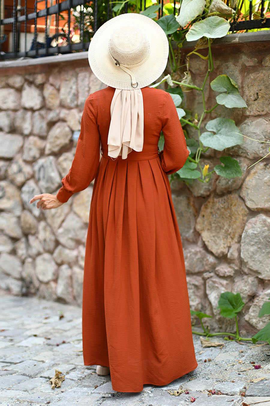 BRICK COLOR DRESS BRICK COLOR DRESS