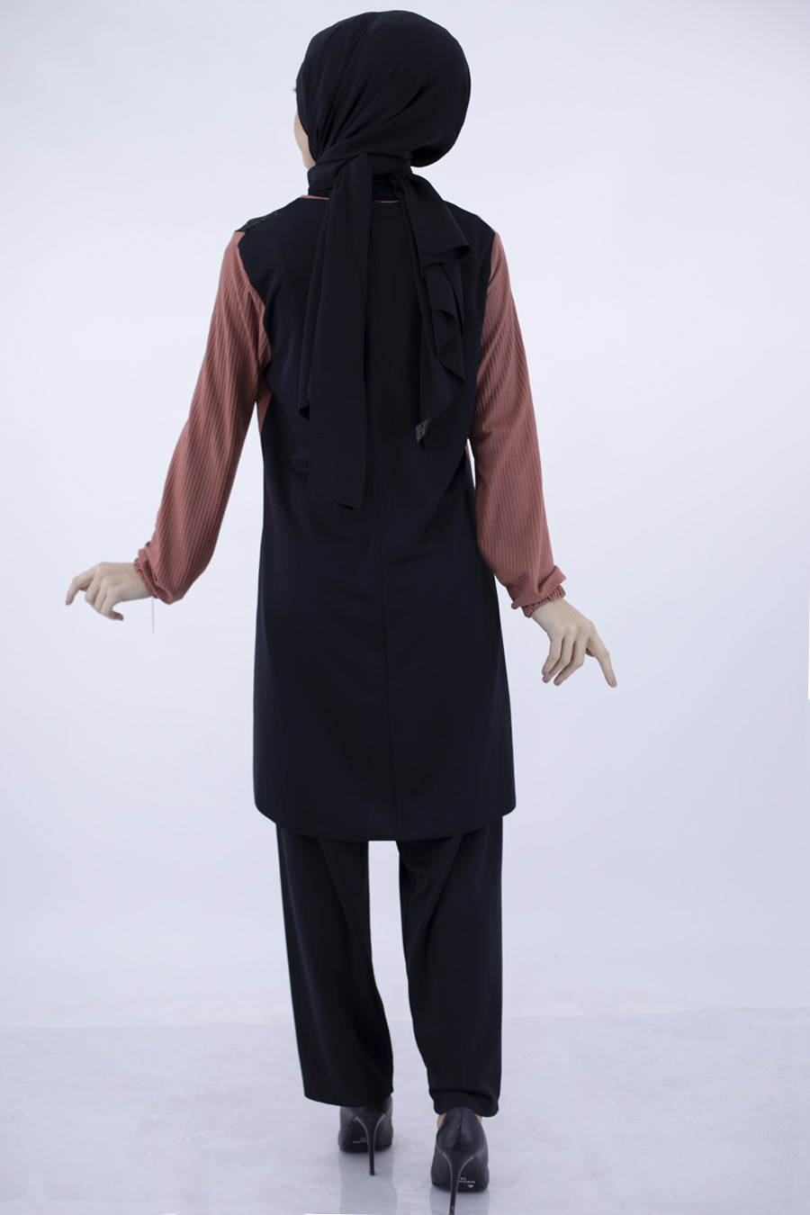 BRICK COLOR  TUNIC AND PANT SUIT