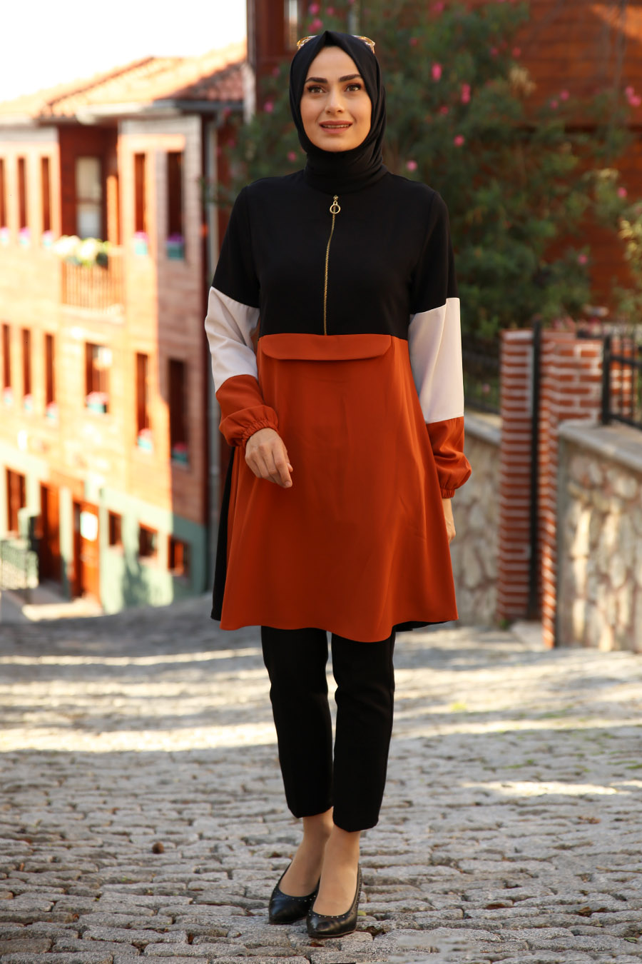 TUNIC - BRICK COLOR   TUNIC - BRICK COLOR