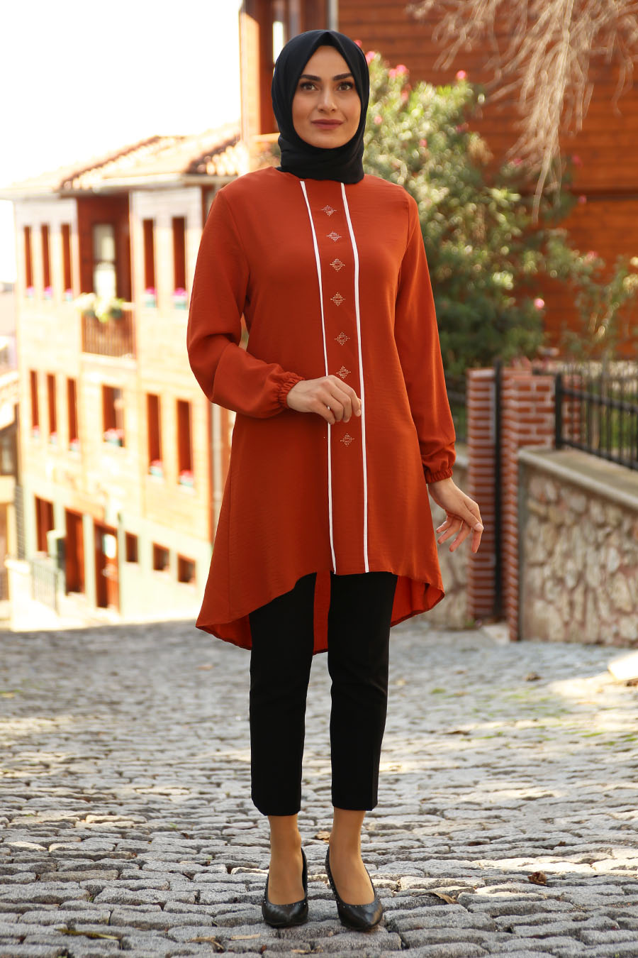 TUNIC - BRICK COLOR   TUNIC - BRICK COLOR
