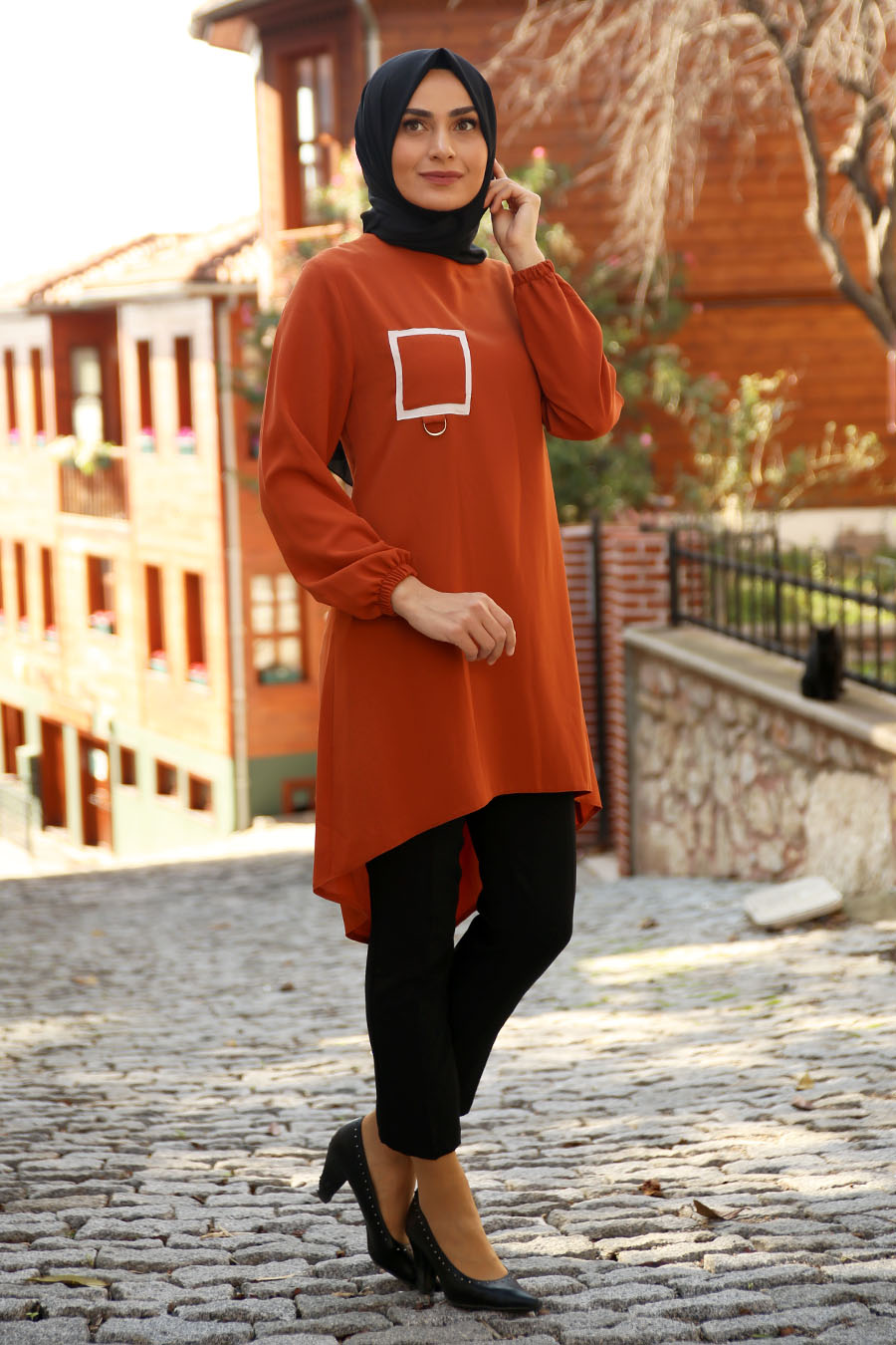 TUNIC - BRICK COLOR   TUNIC - BRICK COLOR