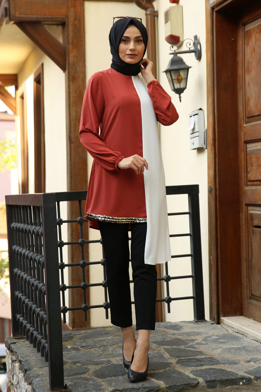 TUNIC - BRICK COLOR  