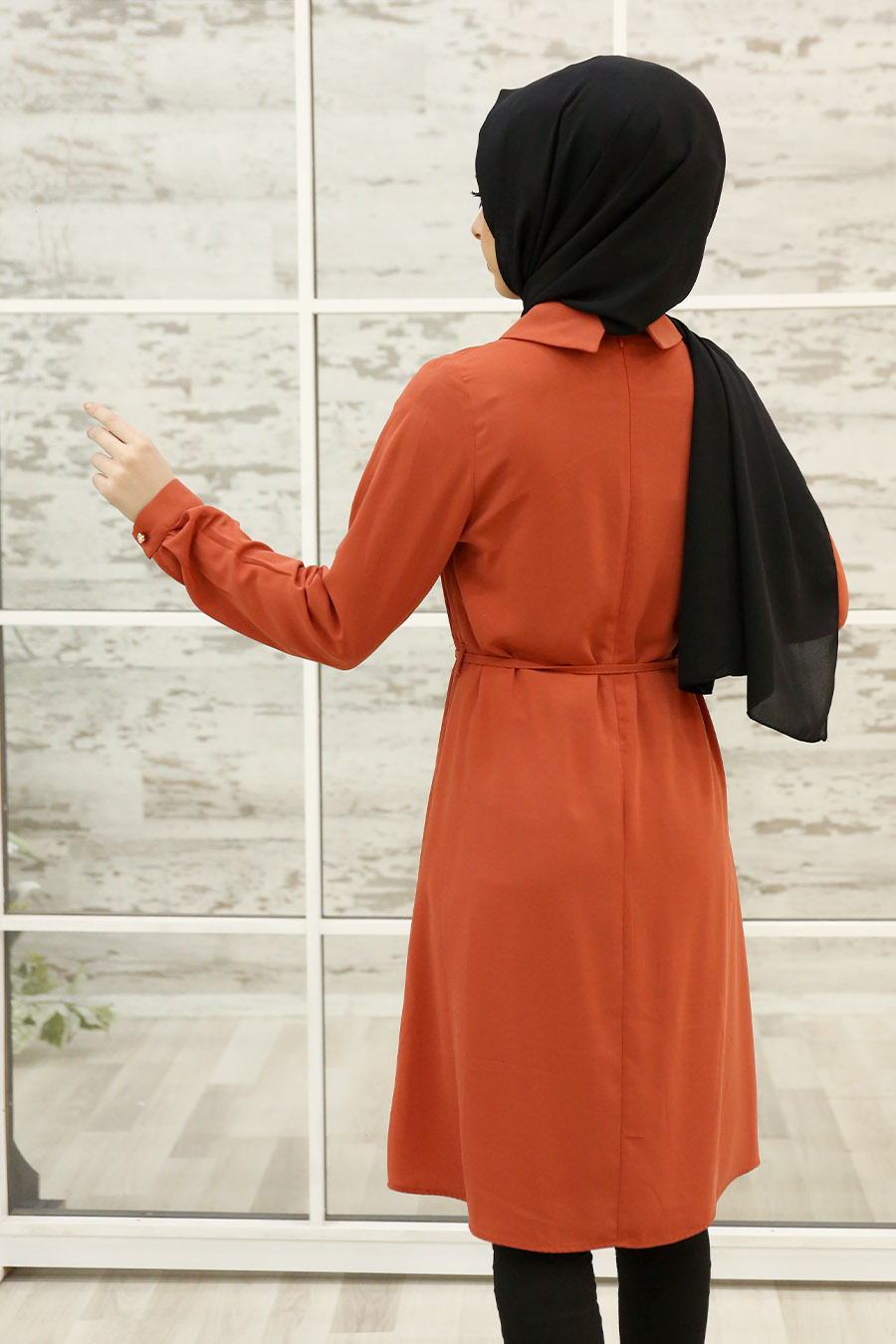 TUNIC - BRICK COLOR  TUNIC - BRICK COLOR