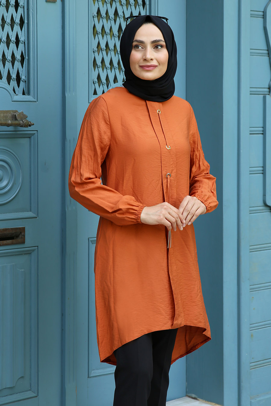 TUNIC - BRICK  COLOR  TUNIC - BRICK  COLOR