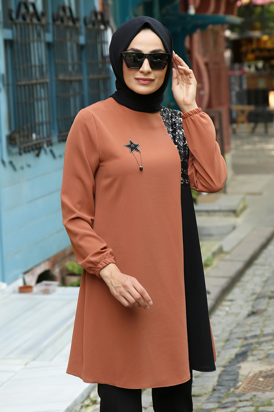TUNIC - BRICK COLOR  TUNIC - BRICK COLOR