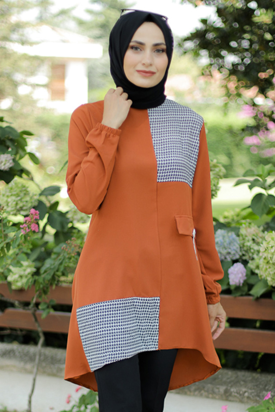 TUNIC - BRICK COLOR  TUNIC - BRICK COLOR
