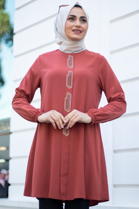 TUNIC - BRICK COLOR