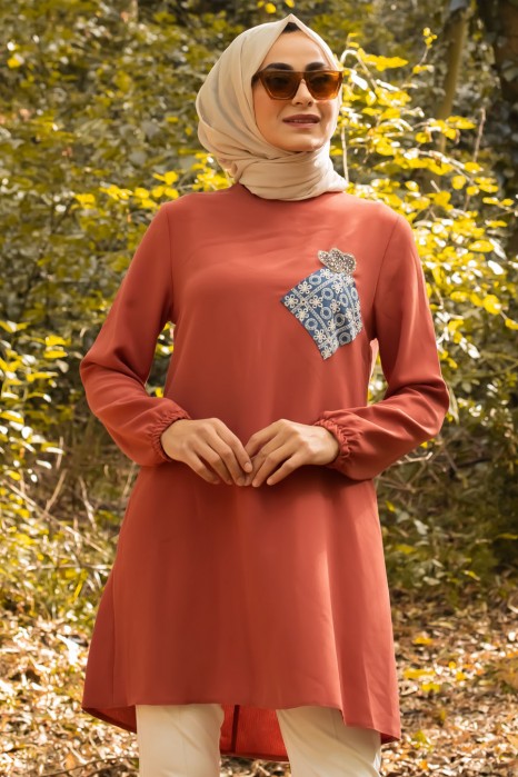 TUNIC - BRICK COLOR