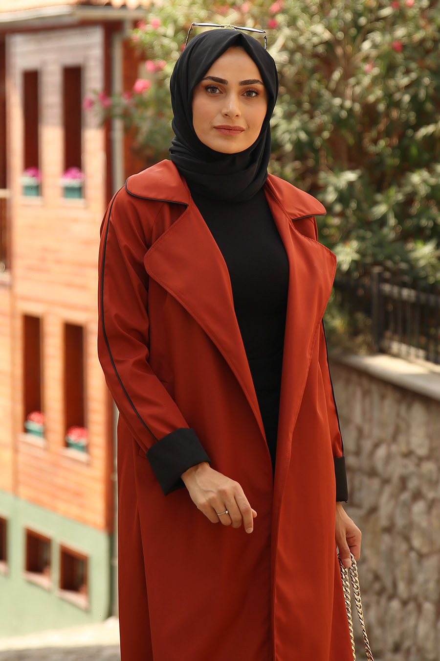 TRENCH COAT - BRICK COLOR  TRENCH COAT - BRICK COLOR