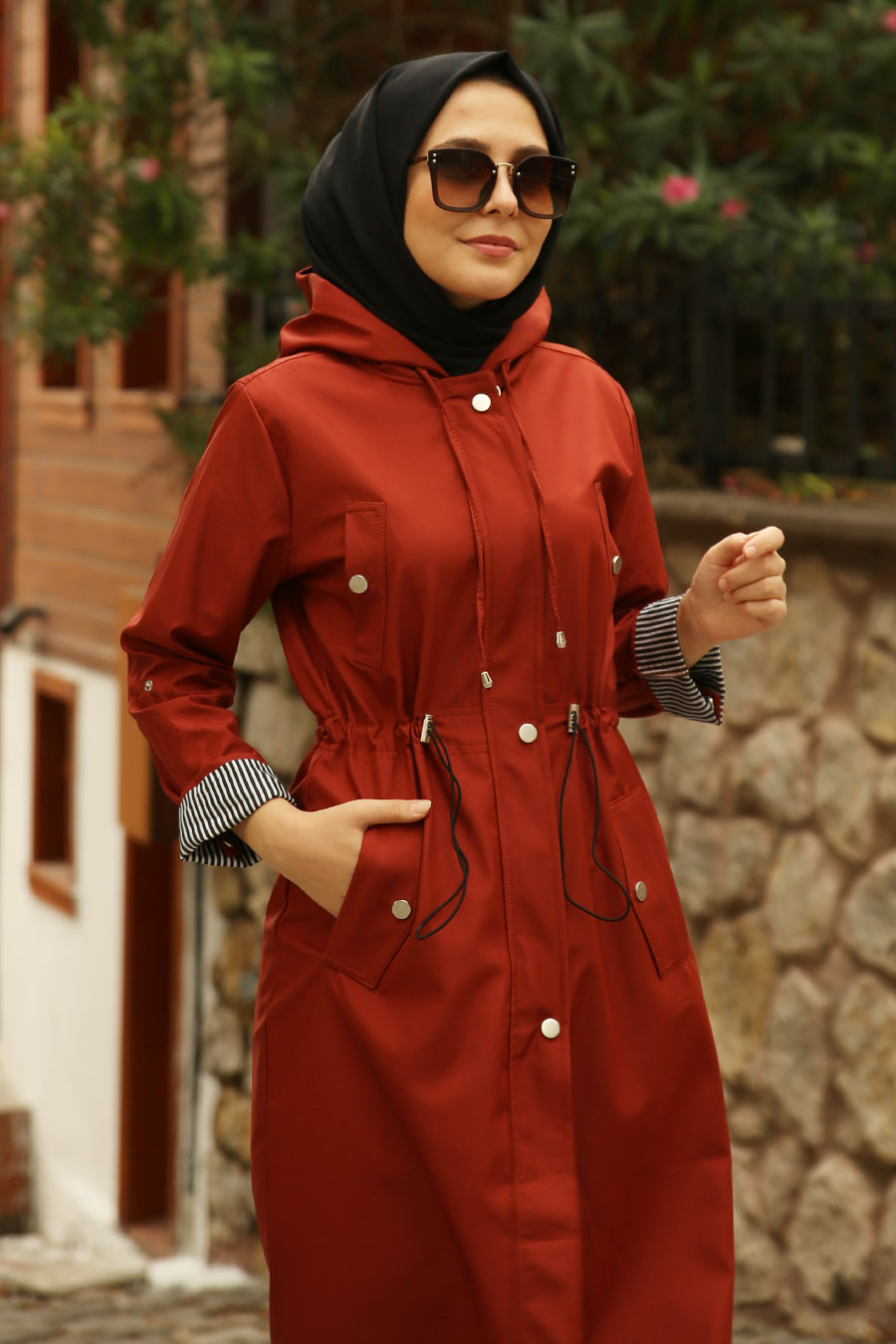 TRENCH COAT - BRICK COLOR  TRENCH COAT - BRICK COLOR