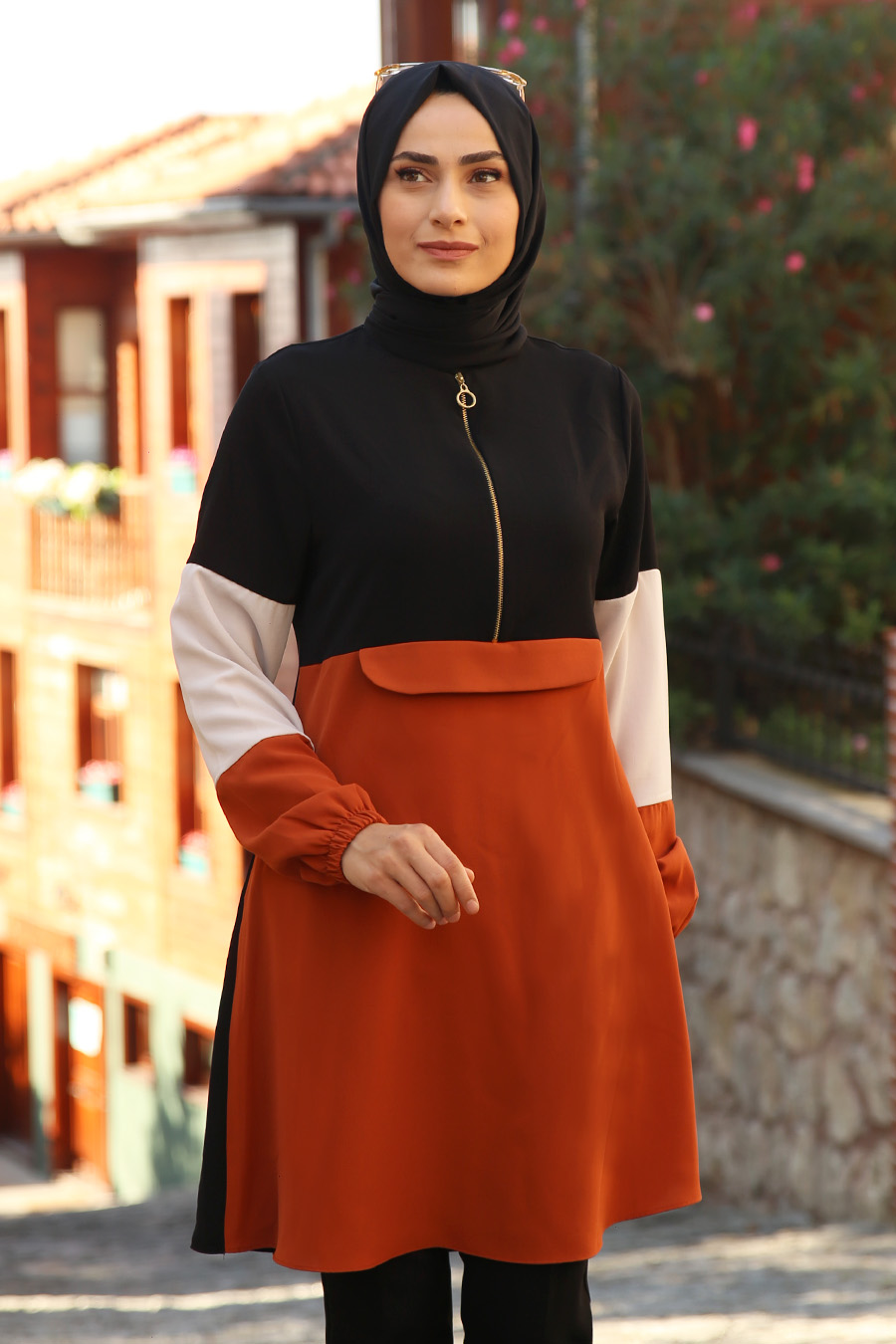 TUNIC - BRICK COLOR  