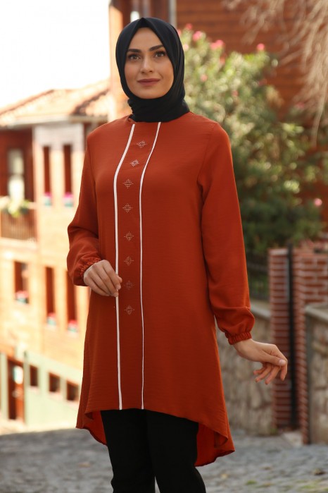 TUNIC - BRICK COLOR  