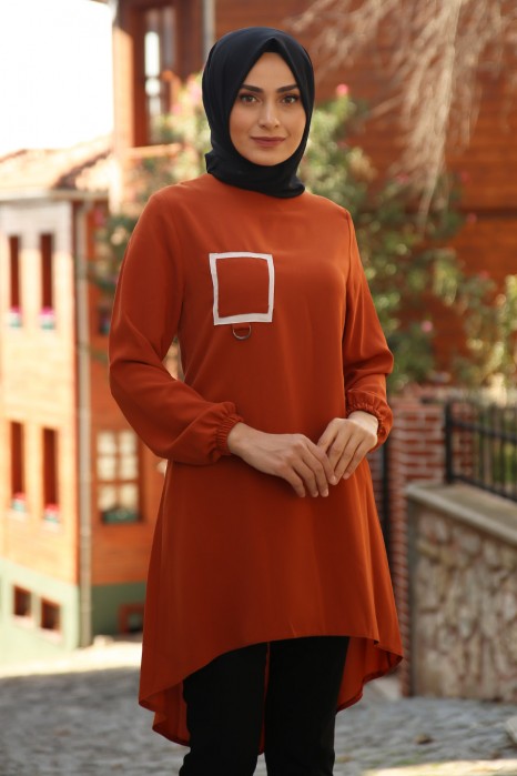TUNIC - BRICK COLOR  