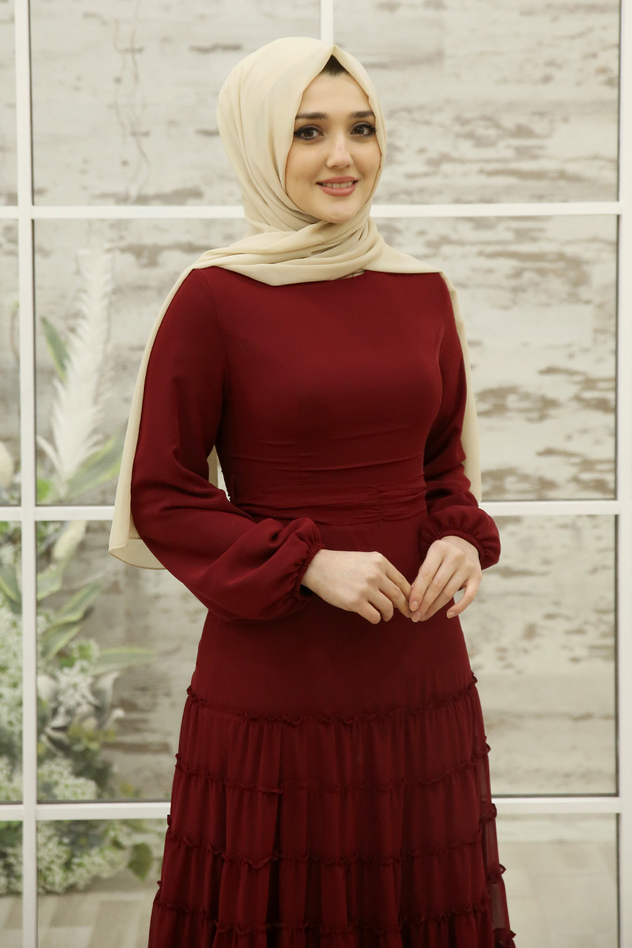 CLARET RED DRESS
