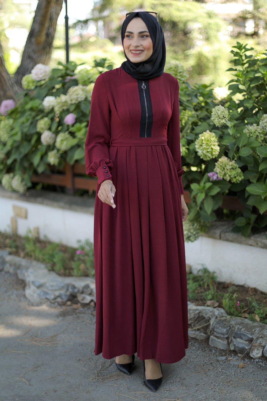 CLARET RED DRESS