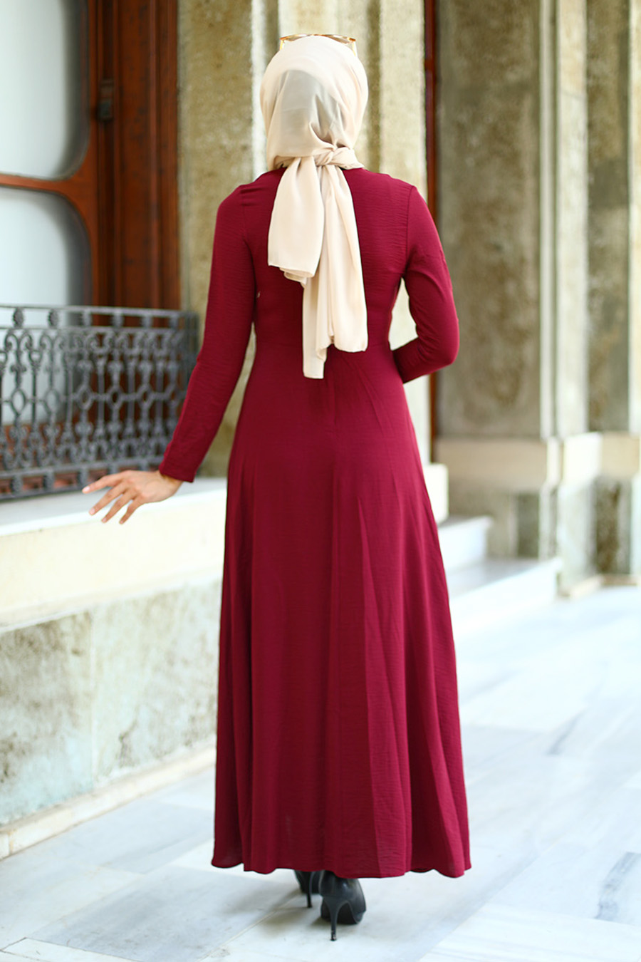 CLARET RED DRESS