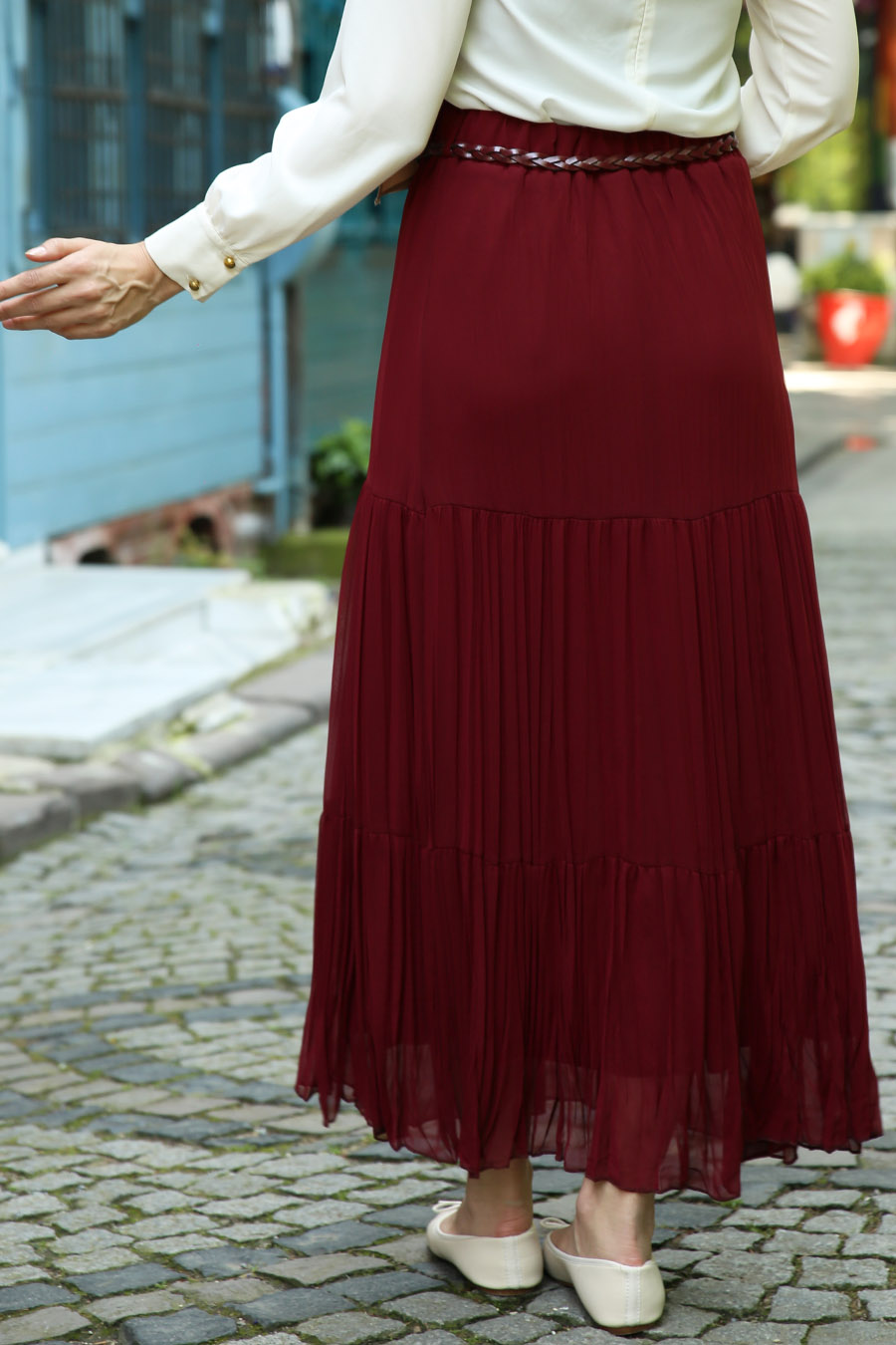SKIRT - CLARET RED 