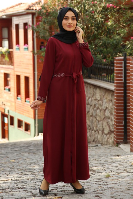 ABAYA - CLARET RED 