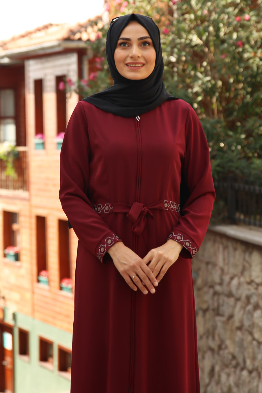 ABAYA - CLARET RED 